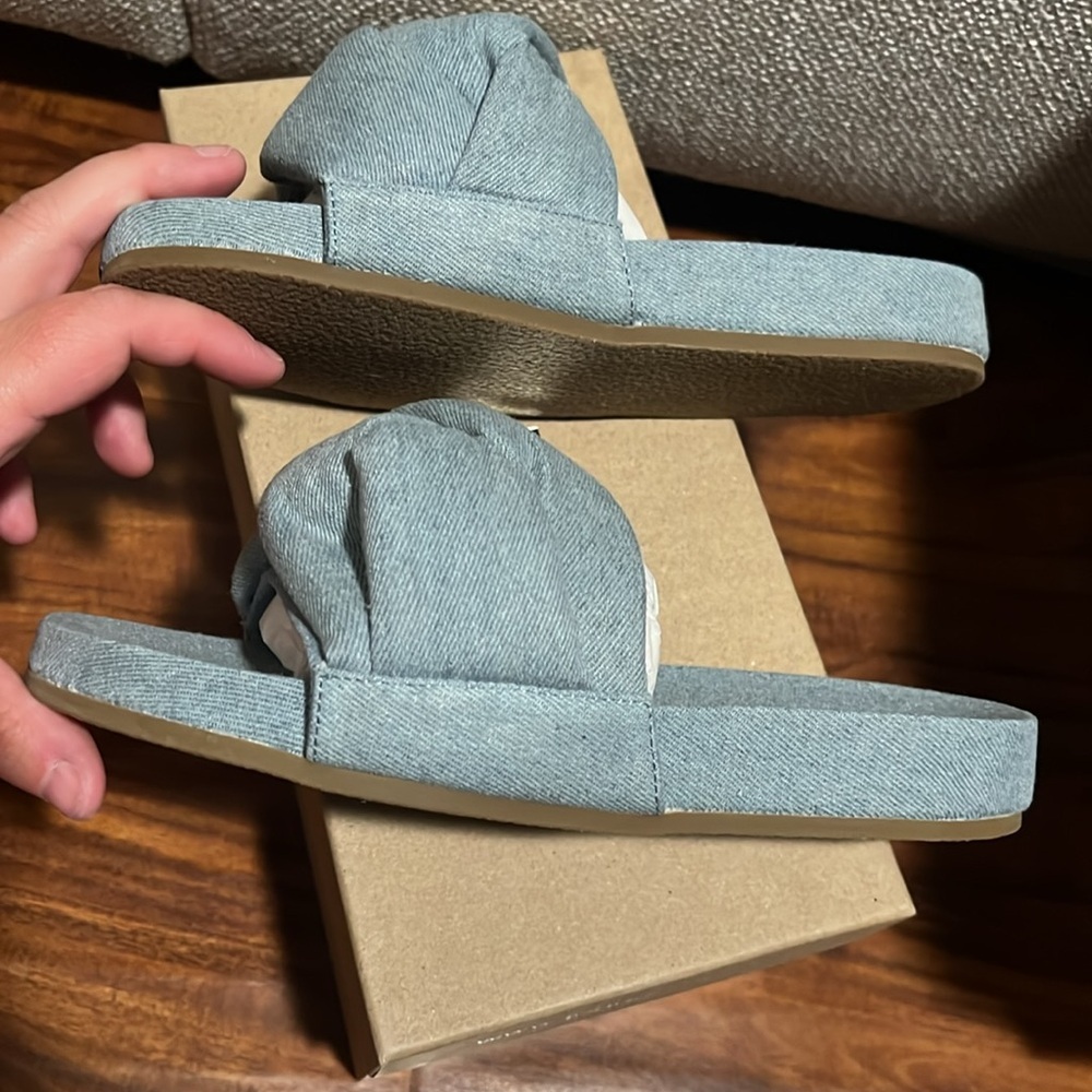 JOHNNY WAS Ojai Sandal in Blue Denim Size 6 - New - Picture 5 of 8
